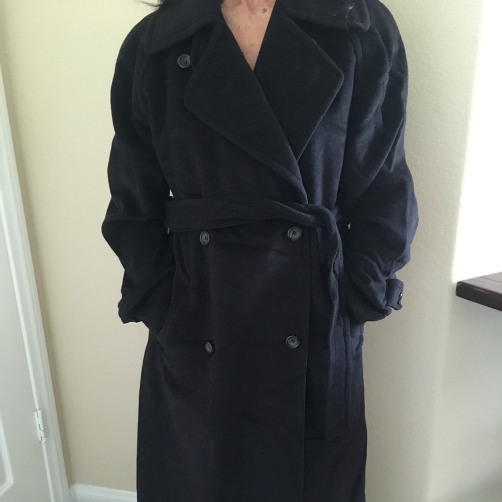 Vintage Cashmere German angora wool trench coat